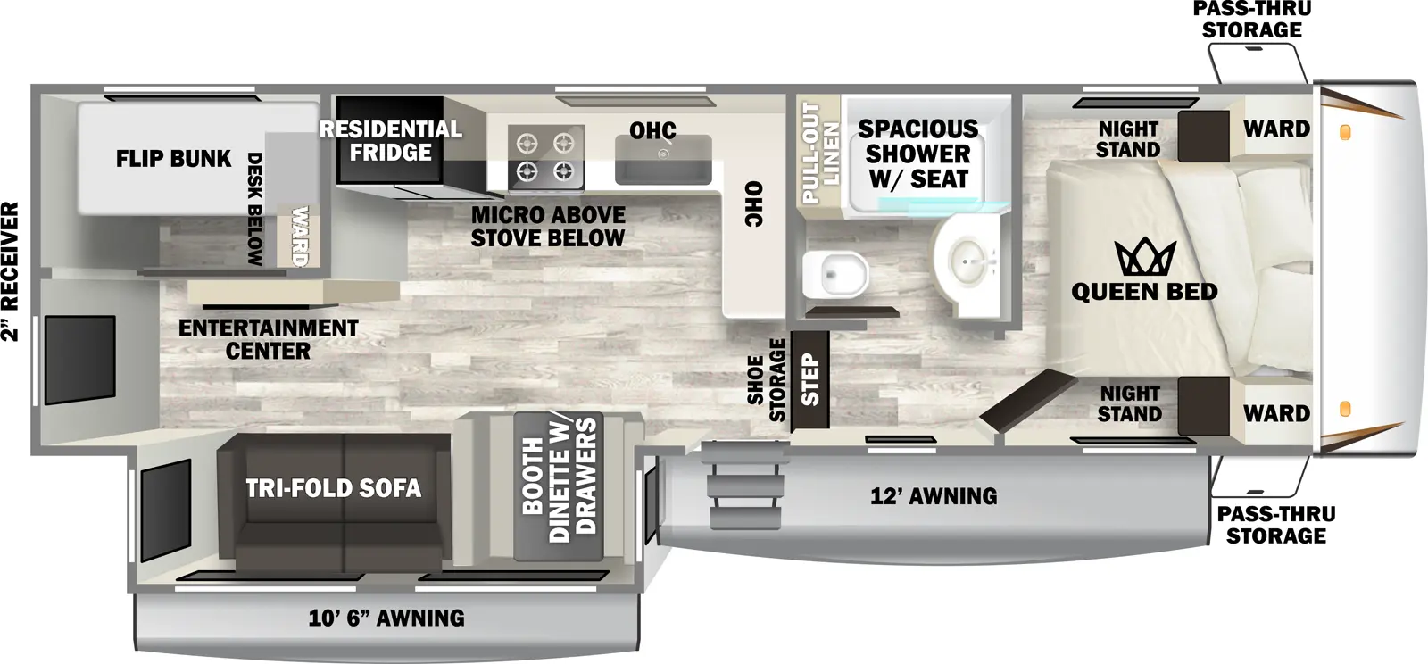 Sabre 26BBR - DSO Floorplan